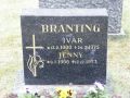 Ivar and Jenny Branting headstone