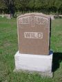 Original Wild headstone without names inscribed
prior to April 2013